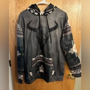Men’s XL Hoodie - Western / Skull